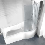 Pictures of Curved Return Screen for P Shaped Shower Bath replacement p shaped bath panel