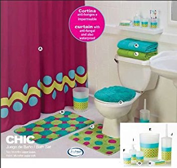 Pictures of Limited Edition u0027Chicu0027 Complete Bathroom Set with Accessories (12 ... complete bathroom sets