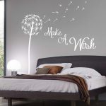 Pictures of Make A Wish Dandelion Quote Wall Sticker / Floral / Pretty / bedroom wall decor stickers