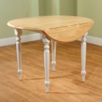 Pictures of Round Drop-Leaf Dining Table, White/Natural round kitchen table