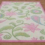 Stunning Modern Style Pink Floral Loop Woolen Area Rug pink floral area rug