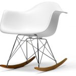 Cozy Baxton Studio White Plastic Rocking Chair midcentury-rocking-chairs plastic rocking chair