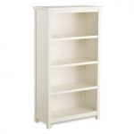 Popular Cameron 4-Shelf Bookcase, Simply White white wooden bookshelf