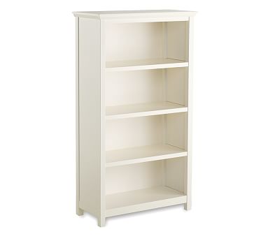 Popular Cameron 4-Shelf Bookcase, Simply White white wooden bookshelf