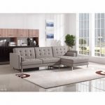 Popular Divani Casa Smith Modern Brown Fabric Sectional Sofa modern sectional sofas
