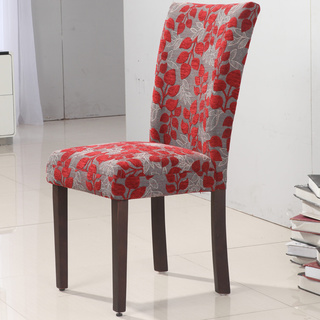Popular Elegant Red Floral Parson Chair (Set of 2) patterned parsons chairs