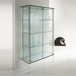 Popular Glass Cabinets for a Chic Display shelving units with glass doors