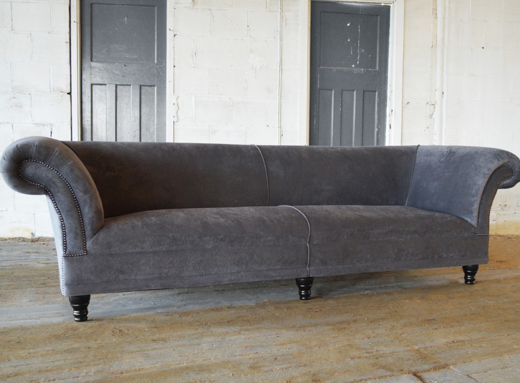 Popular Handmade Grey Marlow Velvet Chesterfield Sofa velvet chesterfield sofa