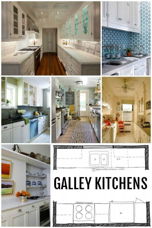 Popular KITCHEN DESIGN: Galley Kitchen Layouts via Remodelaholic.com galley kitchen designs layouts