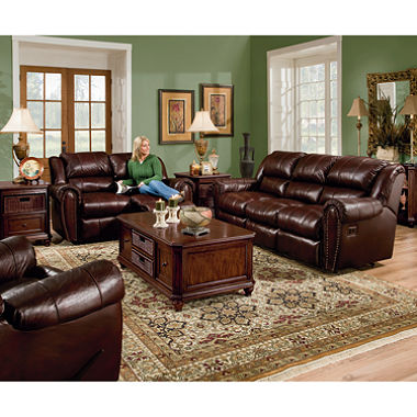 Popular Lane Sidney Leather Reclining Sofa Set - 3 pc. leather reclining sofa set