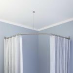 Popular Neo-Angle Shower Rod and Ceiling Support corner shower curtain rod