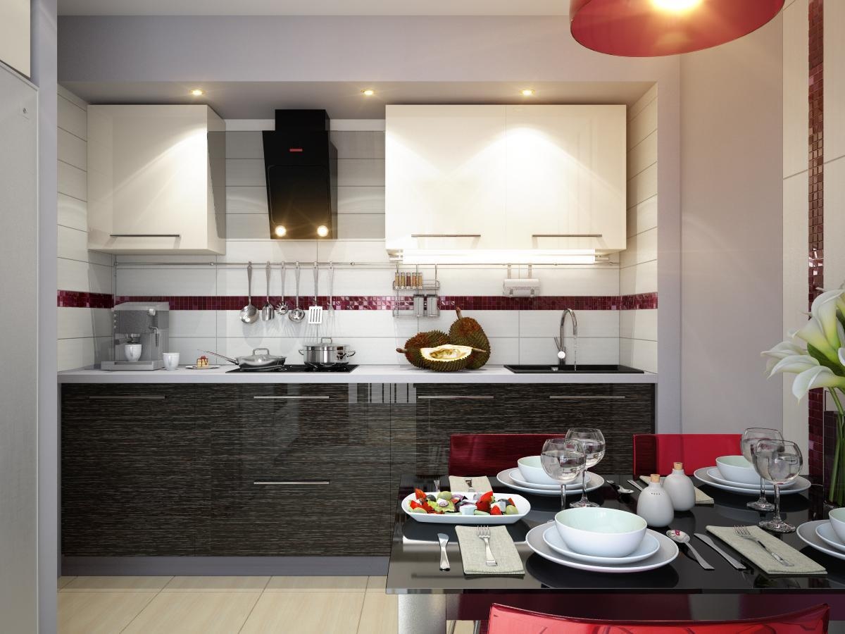 Popular ... New Modern Kitchen Themes In Red White Black Modern Kitchen Dining Decor modern kitchen theme ideas
