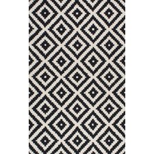 Popular Obadiah Hand-Tufted Black Area Rug black and white rug