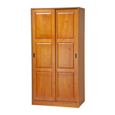 Popular Palace Imports - 100% Solid Wood 2-Sliding Door Wardrobe/Armoire/Closet large wardrobe armoire