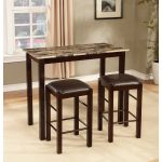 Popular Roundhill Furniture Brando 3 Piece Counter Height Dining Set counter height dining set