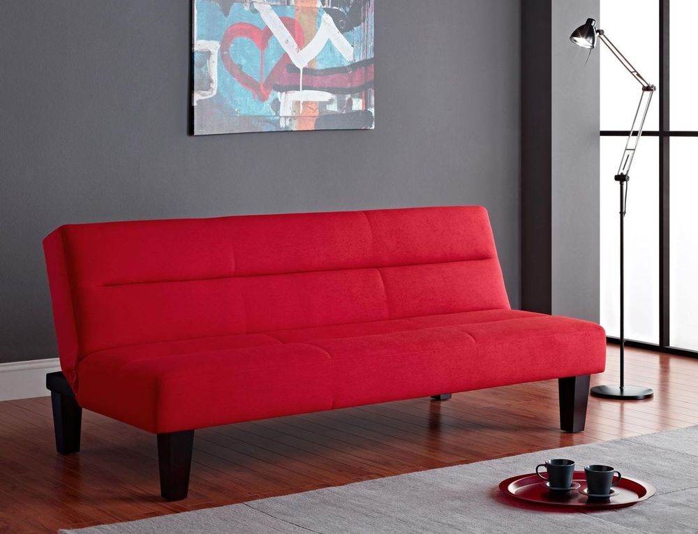 Popular Sleeper Sofa - Futon Sofa Bed in Modern Red Great And Comfortable For best futon sofa bed