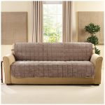 Popular Sure Fit® Quilted Velvet Furniture Friend Armless Sofa Slipcover, Sable armless sofa slipcover