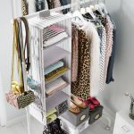 Popular SVIRA Hanging storage with 7 compartments, gray, white stripe wardrobe hanging storage solutions