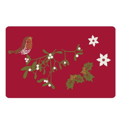 Popular The Softer Side by Weather Guard™ 18-Inch x 27-Inch Mistletoebird Kitchen christmas kitchen rugs