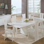 Popular Use White Dining Room Table And Chairs For Your Small Family Size white dining room table and chairs
