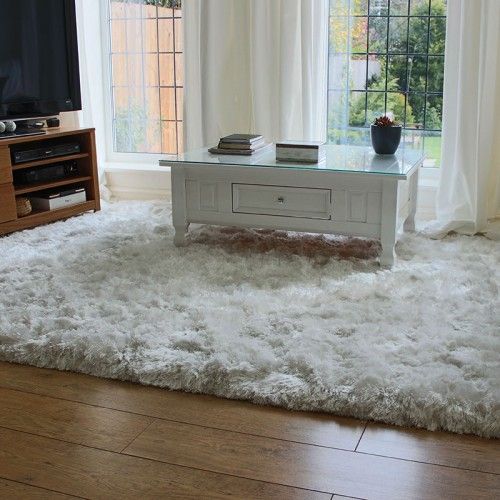 Popular White Ultra Thick Plush Shaggy Rug for master bedroom thick plush area rugs