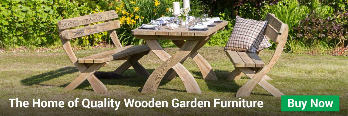 Wooden garden furniture- brilliant method for brightening your garden