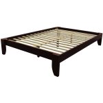 Beautiful Queen size Platform Bed Frame in Mahogany Wood Finish 1 queen size platform bed frame