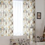 Stunning Retro style curtains decorated with postcards Patterns retro style curtains