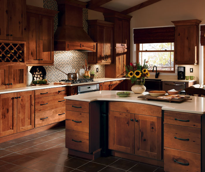 Photos of ... Rustic Hickory kitchen cabinets by Homecrest Cabinetry ... rustic hickory kitchen cabinets