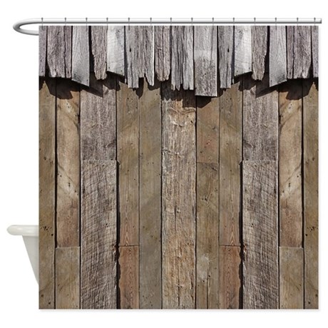 Ideas of Rustic Old Barn Wood Shower Curtain by rebeccakorpita rustic shower curtains