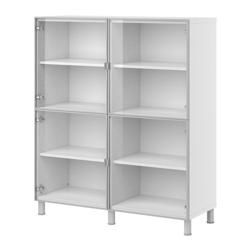 New BESTÅ Shelf unit with glass doors, white aluminum, white aluminum/white 47 1 shelving units with glass doors