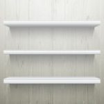 Simple White wood background shelves Stock Photography white wooden shelves