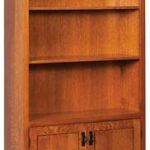 Compact Mission Wood Bookcase with Doors solid wood bookcases with doors