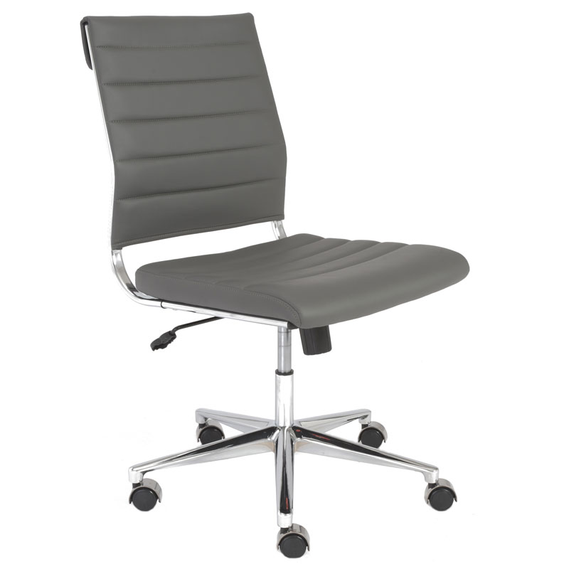 Stunning alex armless low back office chair in white contemporary office chairs