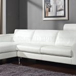 Stunning Angela Sectional Sofa in White Leather by Whiteline white leather sectional sofa