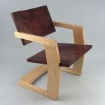 Stunning contemporary wood sled base chair PALO ALTO J. Rusten Furniture Studio modern wood furniture