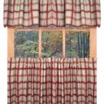 Stunning Country Logan Plaid Kitchen Curtains rustic kitchen curtains