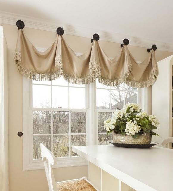 Stunning Custom Drapery Panels Curtains Valances and other Things: Window Treatments  hanging from custom kitchen window treatments
