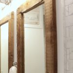 Stunning DIY reclaimed wood frames. Bathroom Mirrors ... wood framed bathroom mirrors