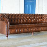 Stunning Ebay company £1195 HANDMADE TRADITIONAL 4 SEATER GOLD LEATHER CHESTERFIELD  SOFA traditional chesterfield sofas
