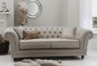 Stunning Furniture:Inspiring White Theme In A Room Decorated With Chesterfield Sofa  Accompanied With linen chesterfield sofa