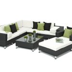 Stunning Furniture Range - Black Rattan Corner Sofa Set - Modern Outdoor Rattan rattan corner sofa set