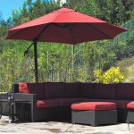 Stunning Galtech Sunbrella Easy Tilt 11-ft. Offset Umbrella with Wheeled Base - Patio offset patio umbrella