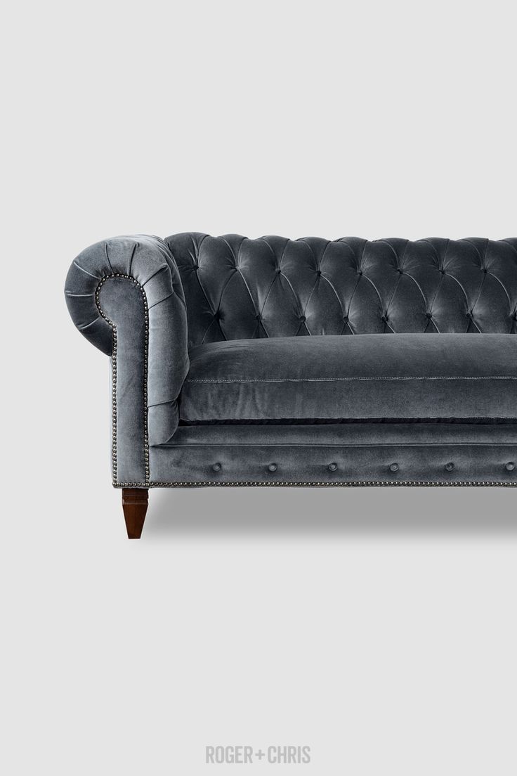 Stunning Grey velvet tufted sofa gray tufted sofa
