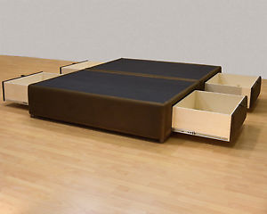 Stunning Image is loading King-Captains-Bed-with-Storage-Drawers-Uphostered-Storage- platform bed frame with storage