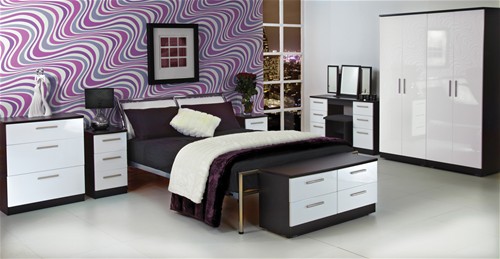 Stunning Knightsbridge High Gloss Finish (Over 25 Colour Combinations) black high gloss bedroom furniture ready assembled