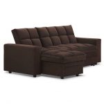 Stunning Living Room Furniture - Metro Chaise Sofa Bed with Storage - Brown sofa bed with storage