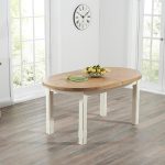 Stunning Mark Harris Cheyenne Oak and Cream Oval Extending Dining Set with 6 oval extending dining table