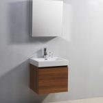 Stunning Minimalist Idea of Floating Bathroom Vanity Made of Wooden Material with  White small floating bathroom vanity