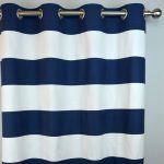 Stunning Navy White Horizontal Stripe Curtains - Cabana Grommet Top - 84 96 navy and white striped curtains